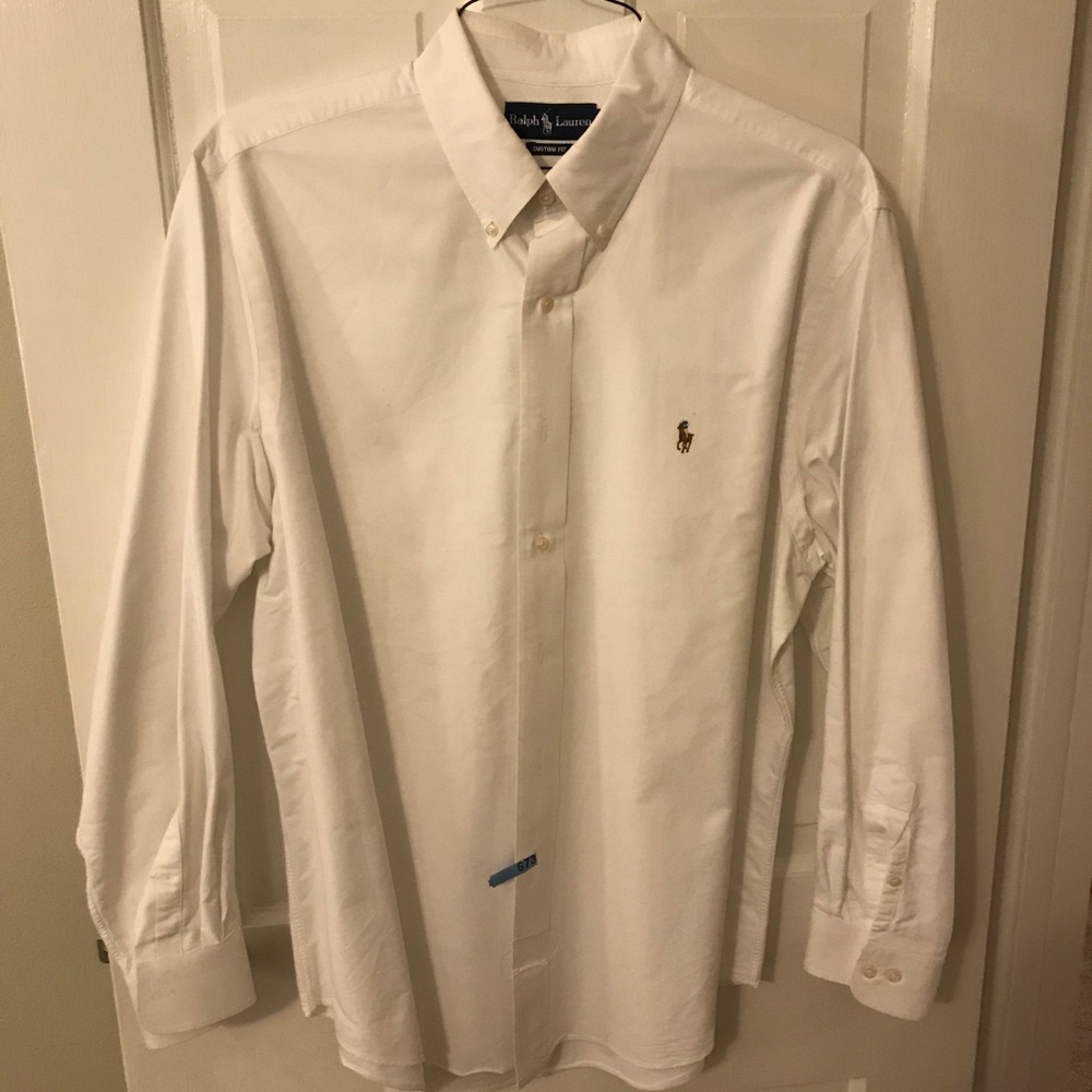 Polo Ralph Lauren White Button Collar Dress Shirt